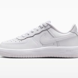 Nike Air Force 1s Lows in white size little kids 13.